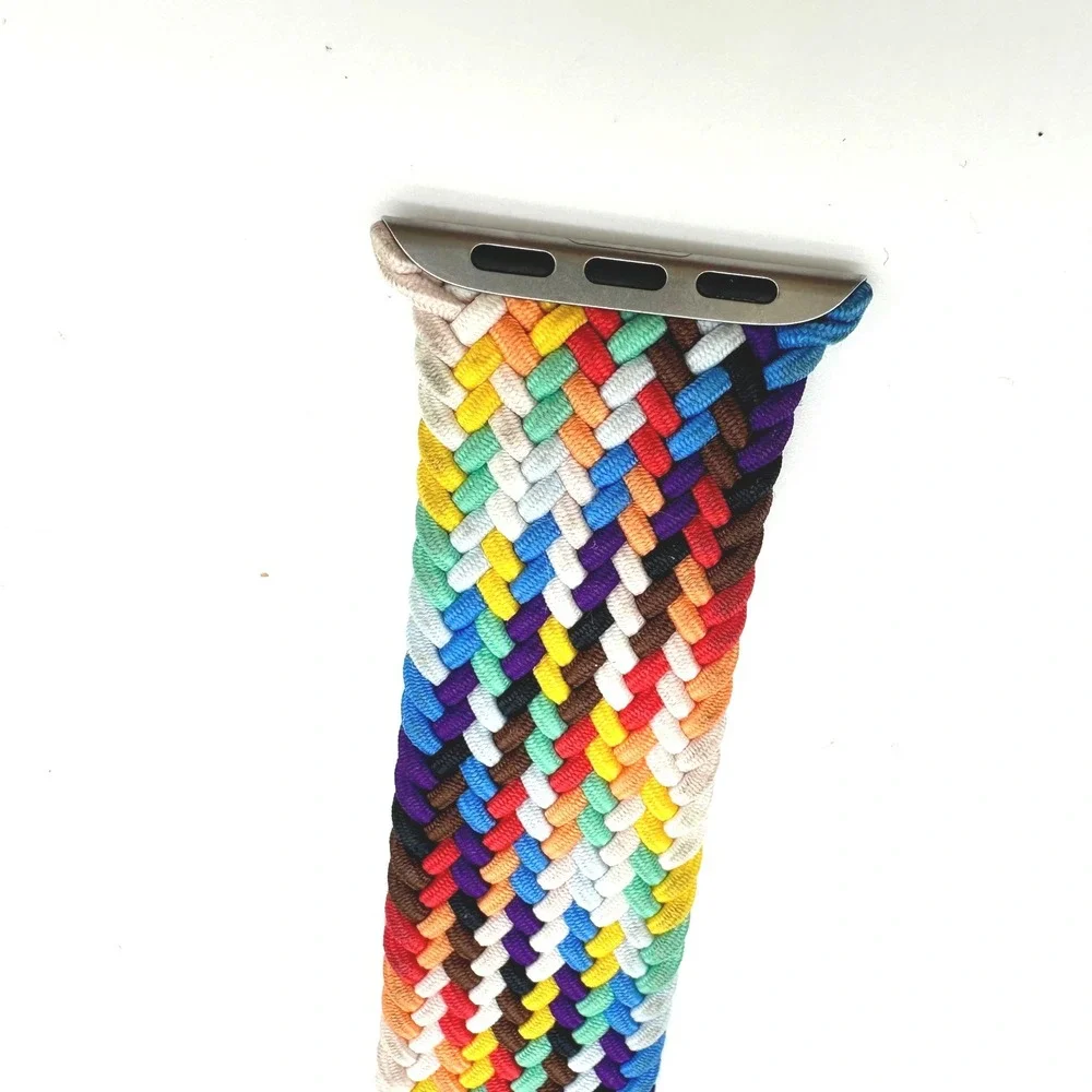Authentic Apple Watch 2021 Pride Edition Braided Solo Loop - Size 4 (44mm)